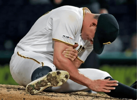 Nick Burdi after an elbow injury tearing his UCL on the baseball field